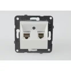   Panasonic Karre Plus RJ45 CAT 5E dupla FALI ALJZAT fehér keret nélkül