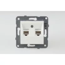  Panasonic Karre Plus RJ45 CAT6 dupla FALI ALJZAT fehér keret nélkül