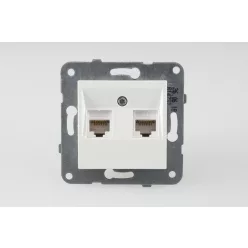  Panasonic Karre Plus RJ45 CAT6 dupla FALI ALJZAT fehér keret nélkül