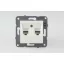 Panasonic Karre Plus RJ45 CAT6 dupla FALI ALJZAT fehér keret nélkül