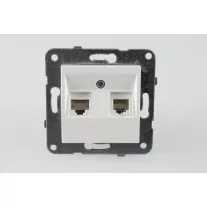   Panasonic Karre Plus RJ45 CAT6 + RJ11 CAT3 FALI ALJZAT fehér keret nélkül