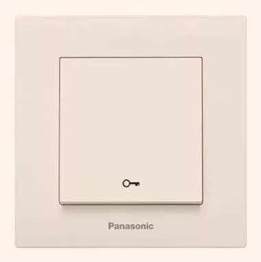 Panasonic Karre Plus nyomókapcsoló kulcs jellel bézs (keret nélkül)