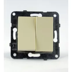   Panasonic Karre Plus dupla váltókapcsoló 106+6 bézs (keret nélkül)
