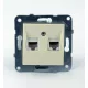 Panasonic Karre Plus RJ45 CAT 5E dupla FALI ALJZAT bézs (keret nélkül)
