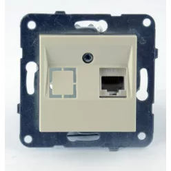  Panasonic Karre Plus RJ45 CAT6 FALI ALJZAT bézs (keret nélkül)