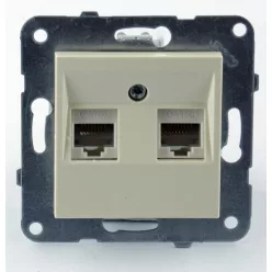 Panasonic Karre Plus RJ45 CAT6E dupla FALI ALJZAT bézs