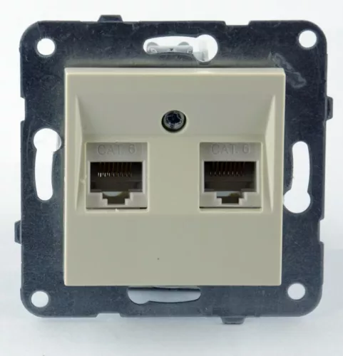 Panasonic Karre Plus RJ45 CAT6E dupla FALI ALJZAT bézs