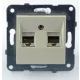 Panasonic Karre Plus RJ45 CAT6E dupla FALI ALJZAT bézs