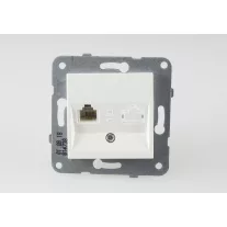   Panasonic Karre Plus RJ11 CAT3 FALI ALJZAT fehér keret nélkül