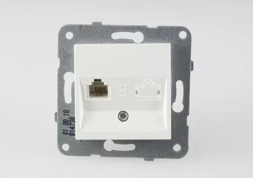 Panasonic Karre Plus RJ11 CAT3 FALI ALJZAT fehér keret nélkül