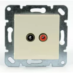 Panasonic Karre Plus audio aljzat 2 RCA bézs keret nélkül