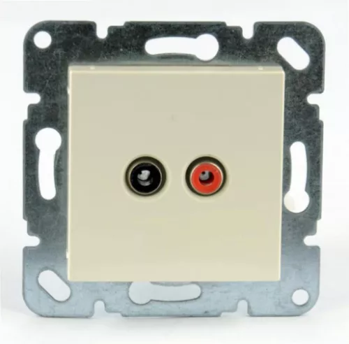 Panasonic Karre Plus audio aljzat 2 RCA bézs keret nélkül