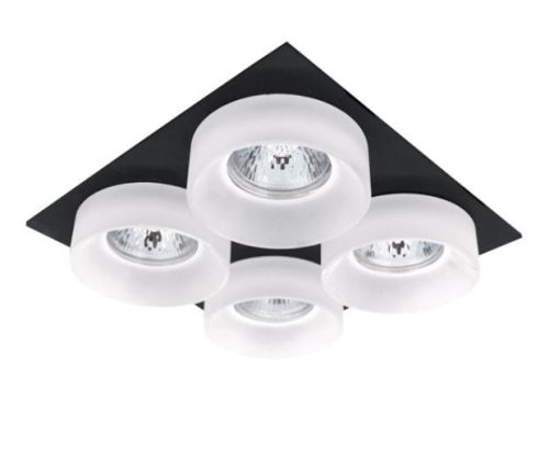 Spot lámpatest SA-045/4 négyzet fekete/fehér