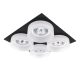 Spot lámpatest SA-045/4 négyzet fekete/fehér