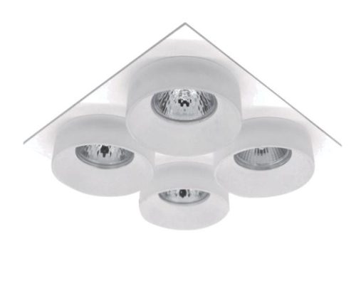 Spot lámpatest SA-045/4 négyzet fehér