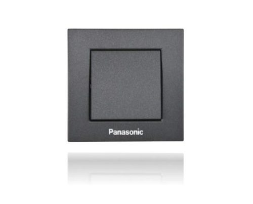 Panasonic Karre Plus egypólusú kapcsoló 101 fekete(keret nélkül)