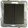 Panasonic Karre Plus dupla váltókapcsoló 106+6 fekete (keret nélkül)