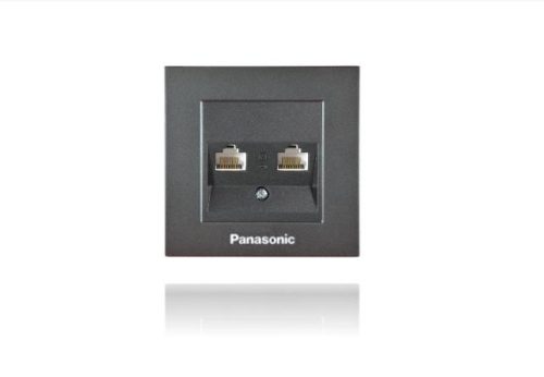 Panasonic Karre Plus RJ45 CAT6 dupla FALI ALJZAT fekete