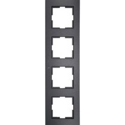   Panasonic Karre Plus 4-es sorolókeret vízszentes/függőleges fekete (Felirat nélkül)