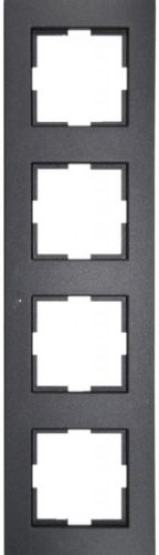 Panasonic Karre Plus 4-es sorolókeret vízszentes/függőleges fekete (Felirat nélkül)