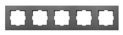 Panasonic Karre Plus 5-ös sorolókeret vízszintes/függőleges fekete(Felirat nélkül)