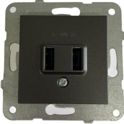   Panasonic Karre Plus USB töltő aljzat 5V 2A fekete keret nélkül