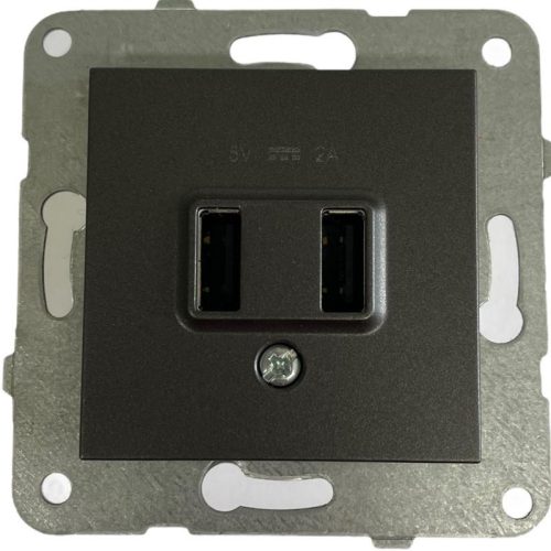 Panasonic Karre Plus USB töltő aljzat 5V 2A fekete keret nélkül