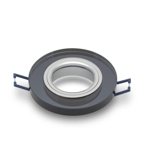 Beépíthető spot lámpatest üveg fekete kör