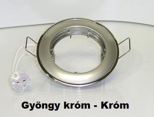 Beépíthető spot lámpatest SA-71 fix Gyöngy króm-króm