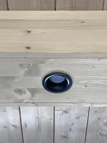 Beépíthető led spotlámpa fix süllyesztett fekete kerek GU10 foglalattal