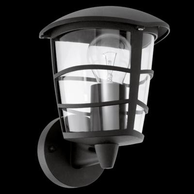 ALORIA Kültéri fali fel E27 60W fekete IP44