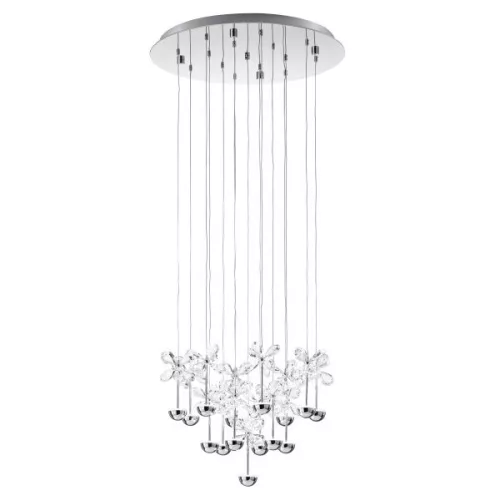 PIANOPOLI LED krist.függ 15x2,5W d:50cm