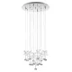 PIANOPOLI LED krist.függ 15x2,5W d:50cm