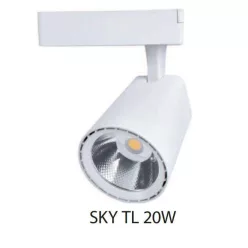 Sínes LED lámpa 20W természetes fehér, fehér ház
