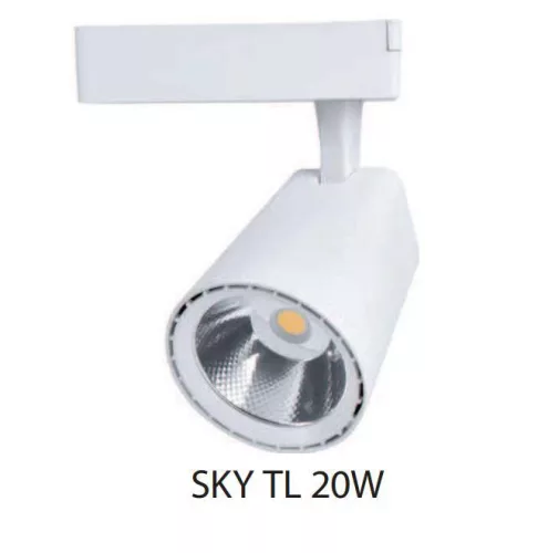 Sínes LED lámpa 20W természetes fehér, fehér ház