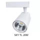 Sínes LED lámpa 20W természetes fehér, fehér ház