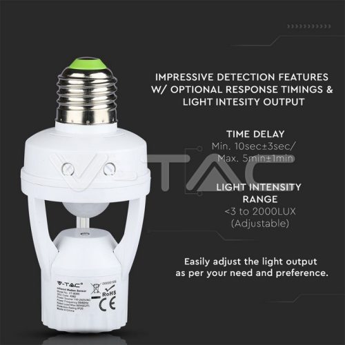 E27-es mozgásérzékelős foglalat