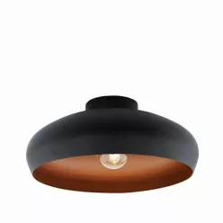 MOGANO Menny.E27 60W fekete/réz 40cm
