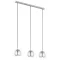 ROCAMAR Függ.E27 3x60W króm/átl.bura