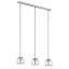 ROCAMAR Függ.E27 3x60W króm/átl.bura