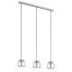 ROCAMAR Függ.E27 3x60W króm/átl.bura