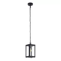   ALAMONTE Kültéri függesztékes lámpatest E27 1x60W IP44 fekete/üveg