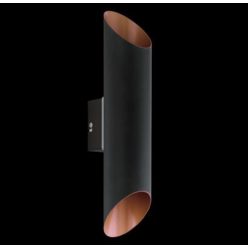 Agolada kültéri fali lámpa 2x3,7W fekete,vörösréz