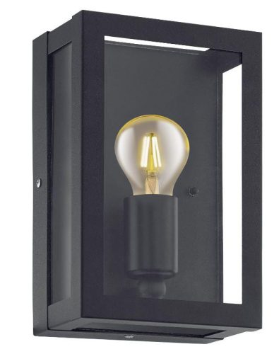 ALAMONTE kültéri fali lámpatest  E27 1x60W IP44 fekete/üveg