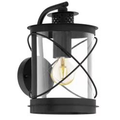 HILBRUN kültéri fali lámpatest  E27 1x60W IP44 fekete