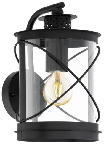 HILBRUN kültéri fali lámpatest  E27 1x60W IP44 fekete