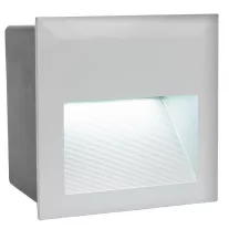   ZIMBA-LED kültéri falbaépithető LED-es süllyesztett lámpa 3,7W ezüst IP65