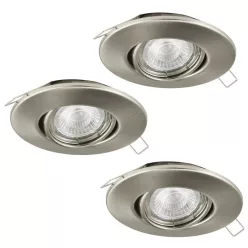   Tedo LED beépíthető GU10 3x5W 3000K matt nikkel dimmelhető 3 lépésben