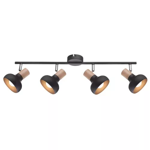 Addy fekete fali lámpatest 4xE14