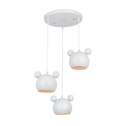 Mickey fehér mennyezeti lámpa 3xE14